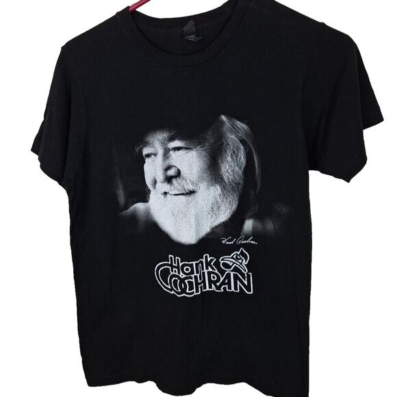 Hank Cochran Country Music singer/songwriter The Legend Black Tshirt Size Small - Picture 1 of 6